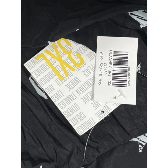 LuLaRoe Deanne Skirt Womens 3XL Black White Star Print Maxi Flowing Boho New - Picture 9 of 9